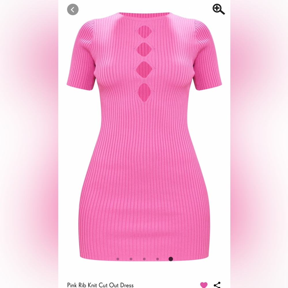 💓Rib Knit Pink Dress